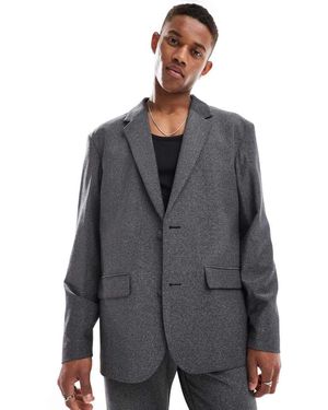 ASOS Oversized Shimmer Suit Jacket - Grey