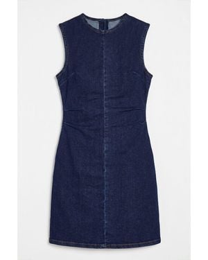 Hiccup Denim Mini Dress - Blue