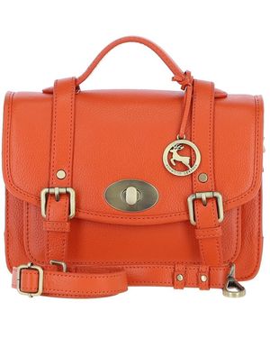 Ashwood Leather Stylish Real Large Satchel Bag - Orange
