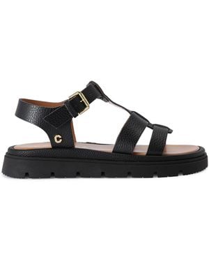 Carvela Kurt Geiger Carvela Sandals Leather Pavilion T Bar - Black