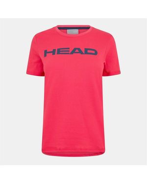 Head Lucy Wordmark Crew Neck Short Sleeve Jersey T-Shirt - Pink