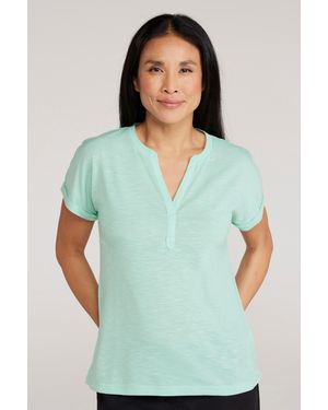 Mountain Warehouse 'Skye' Slub T-Shirt Sun Protection Breathable Summer Tee - Green