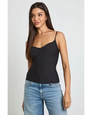 Boohoo Sculpt Cupped Strappy Cami Top - Blue