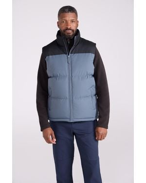 Mountain Warehouse 'Rock' Borg Padded Gilet Water Resistant Sleeveless Jacket - Blue