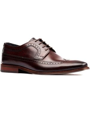 Base London Havisham Leather Derby Shoes - Brown
