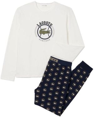 Lacoste Pyjama Set Lounge Wear - Blue