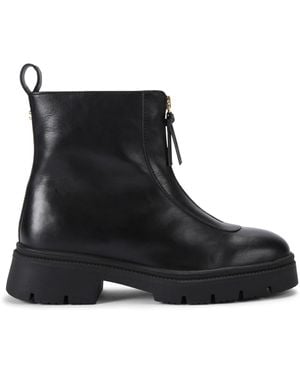 Carvela Kurt Geiger Leather Malfa Zip Ankle Boots - Black