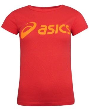 Asics Logo Coral T-Shirt - Red