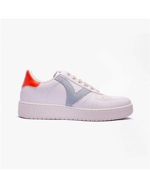 Victoria Madrid Contrast Faux Leather Trainers Multi - Purple
