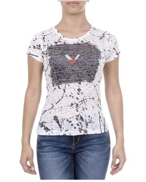 Versace 19.69 Abbigliamento Sportivo V T-Shirt Short Sleeves Round Neck Ava - White