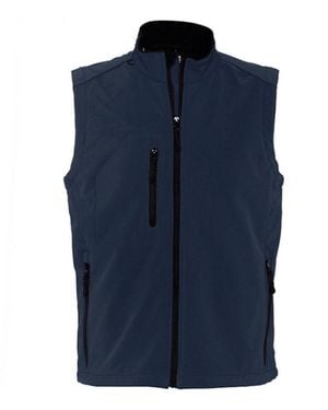 Sol's Rallye Soft Shell Bodywarmer Jacket (French) - Blue