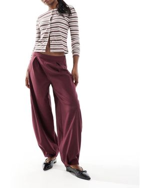 ASOS Tailored Barrel Leg Trouser - Purple
