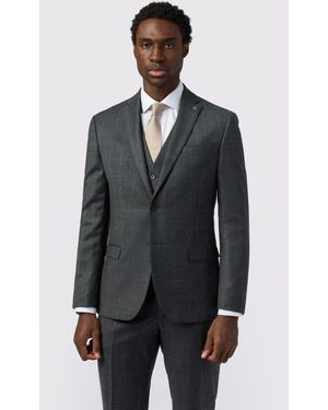 Ted Baker Slim Fit Overcheck Jacket - Blue
