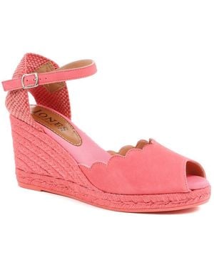 Jones Bootmaker Alejandra Espadrille Wedge Sandals - Pink