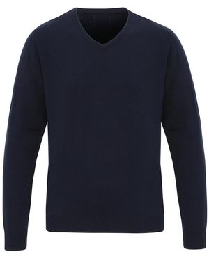 PREMIER Essential Acrylic V Neck Sweatshirt - Blue