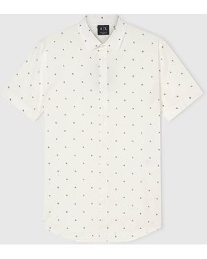 ARMANI EXCHANGE F0198 Short Sleeve Shirt - White
