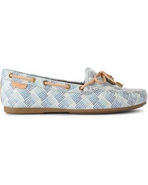 Kurt Geiger Canvas Eagle Moccasin Loafers - Blue