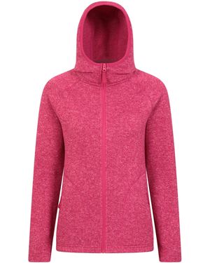 Mountain Warehouse Ladies Nevis Full Zip Hoodie (Bright) - Pink