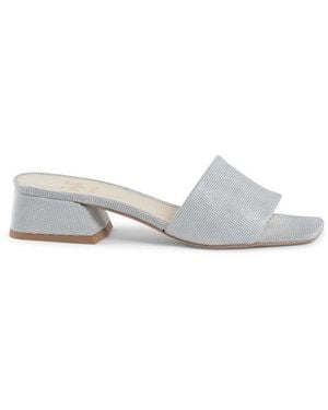 Versace 19.69 Abbigliamento Sportivo 19V69 Sandal Neper Stamp. Rombi Argento Leather - White