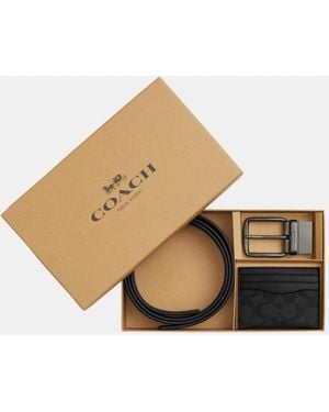COACH Wide Harness And Card Case Gift Box - White
