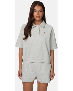 Good For Nothing Monogram Collection Short Sleeve Sweatshirt - Grey