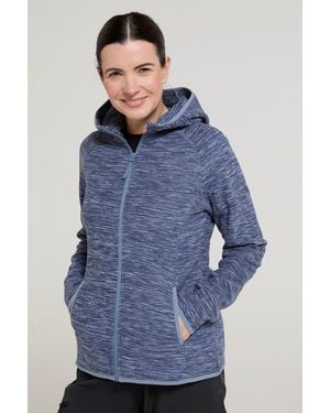 Mountain Warehouse 'Lleyn' Fleece Jacket Antipill Breathable Full Zip Activewear - Blue