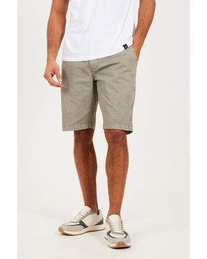 Brave Soul Cotton Twill Elasticated Waist Shorts - Natural