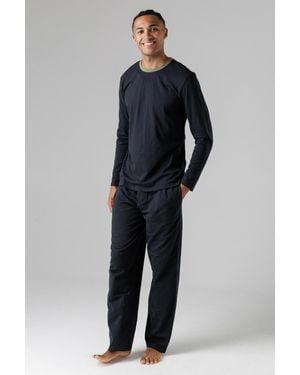 Tokyo Laundry Cotton Crew Neck Pyjama Set - Blue