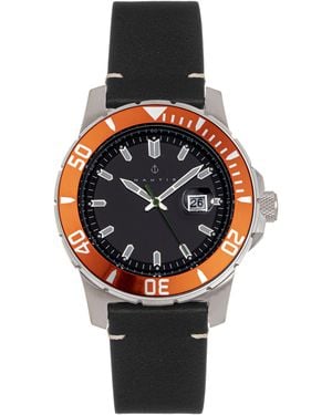 Nautis Dive Pro 200 Leather Band Watch W Date for Men Lyst UK