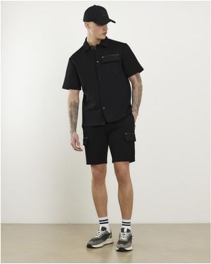 River Island Premium Regular Fit Nylon Pocket Shorts Cotton - Black