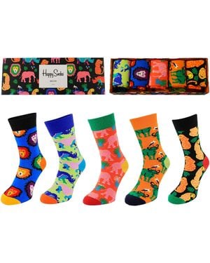Happy Socks 5-Pack Stripe Gift Set Cotton - Blue