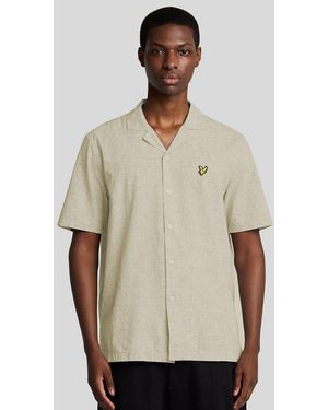 Lyle & Scott Short Sleeve Oxford Shirt - Natural