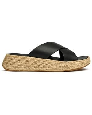 Fitflop Espadrille Flatform Sandalen - Zwart