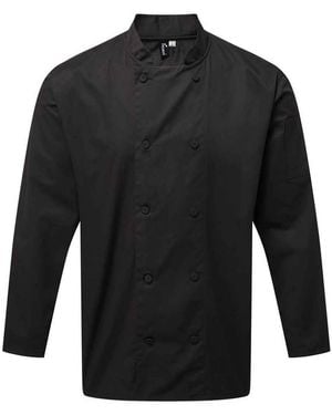 PREMIER Coolchecker Long-Sleeved Chef Jacket - Black