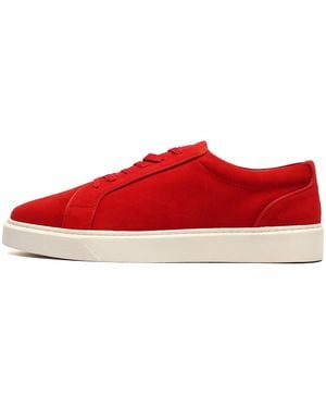 House Of Cavani P50 Leather Trainer - Red