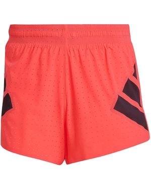 adidas Adizero Road To Records Split Shorts - Red