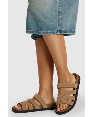 Boohoo Wide Fit Cut Out Strap Detail Sandals - Blue