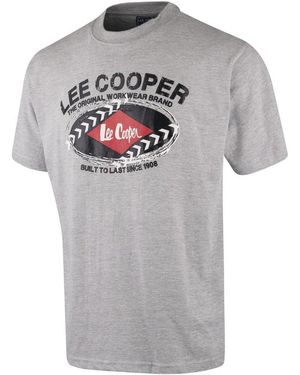 Lee Cooper Graphic Print T-Shirt Marl) - Grey