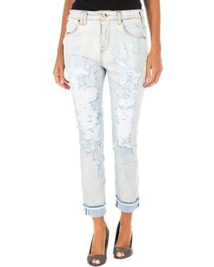Met Long Denim Trousers With Straight Hem Cut 10Dbf0667 - Blue