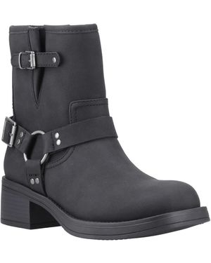 Rocket Dog Ladies Nino Mid Cut Biker Boots - Black