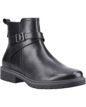 Hush Puppies Tove Leather Boots - Black