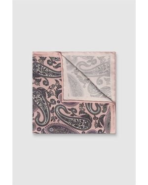 Alexandre Silver Label Pocket Square - Pink