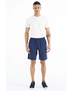 TOMMY LIFE Regular-Fit Wide-Leg Shorts - Blue