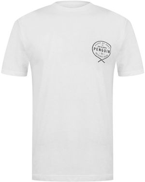 Original Penguin Lettering Regular Fit T-Shirt - White