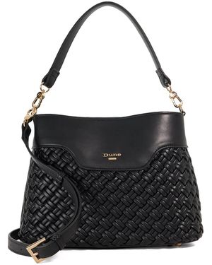 Dune Dinidelphine Woven Shoulder Bag - Black