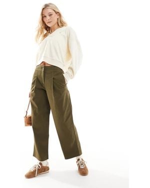 ASOS Clean Waist Barrel Chino - Natural