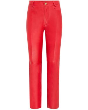 Infinity Leather Lamb Leather 501 Biker Jeans - Rood