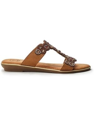 b.soleful Lyrah Sandals Faux Leather - Brown