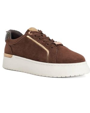 Dune Emmelino Suede Lace Up Chunky Trainers - Brown