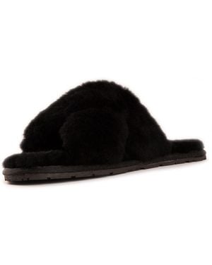 Aus Wooli Australia Sheepskin Wool Brighton Slippers - Black